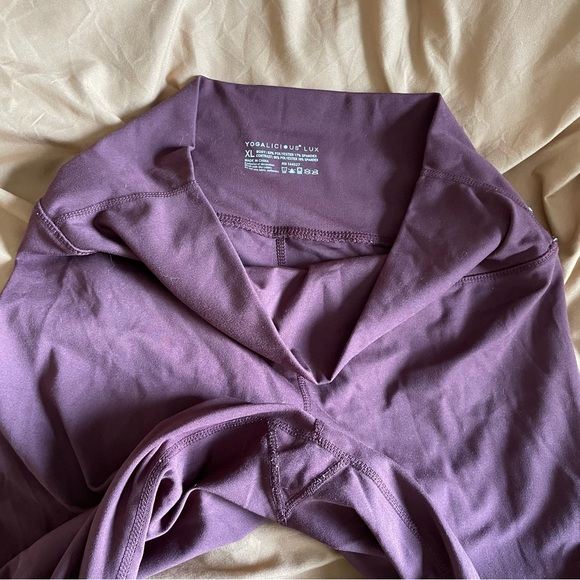 Women’s Yogalicious Lux 3/4 Ankle Purple-Brown Yoga Pants - Athleisure - Picture 5 of 7